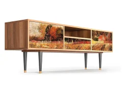 Mueble de TV - 170х59х41 cm - T6 - The Banks, Nogueira^ Móvel De Tv