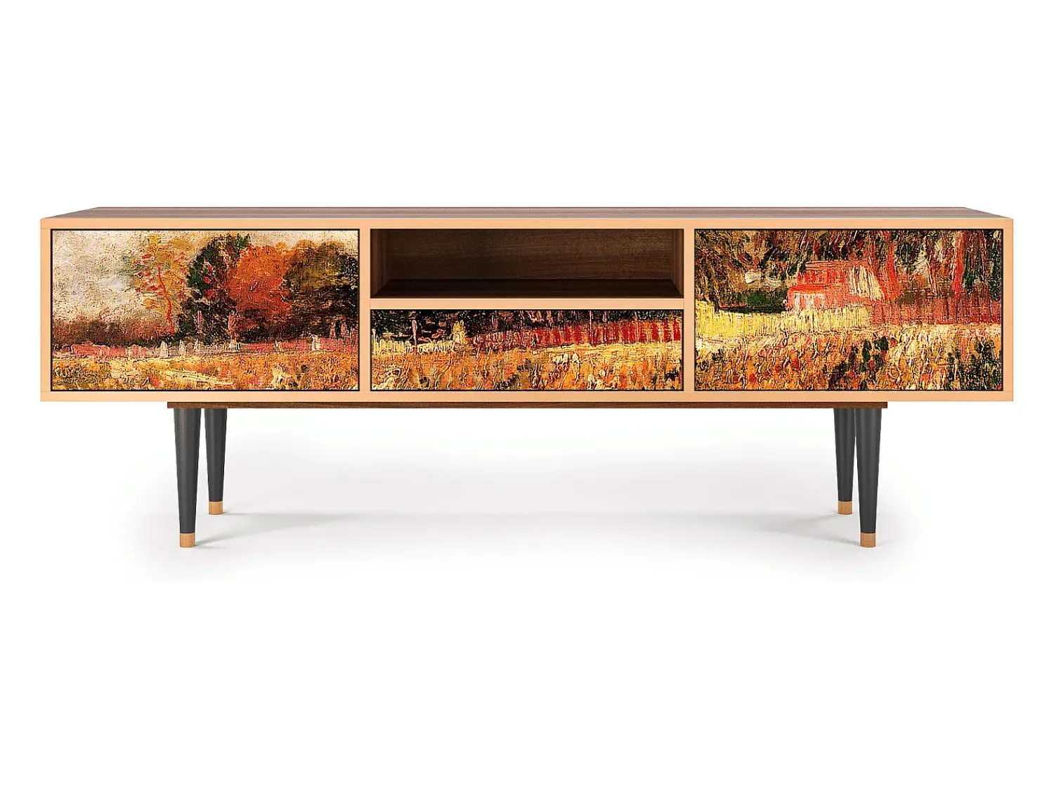 Mueble de TV - 170х59х41 cm - T6 - The Banks, Nogueira^ Móvel De Tv