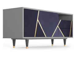 Mueble de TV - 125х56х41 cm - T7 - The Amethyst, Cinza^ Móvel De Tv
