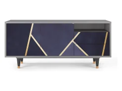 Mueble de TV - 125х56х41 cm - T7 - The Amethyst, Cinza^ Móvel De Tv