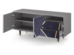 Mueble de TV - 125х56х41 cm - T7 - The Amethyst, Cinza^ Móvel De Tv