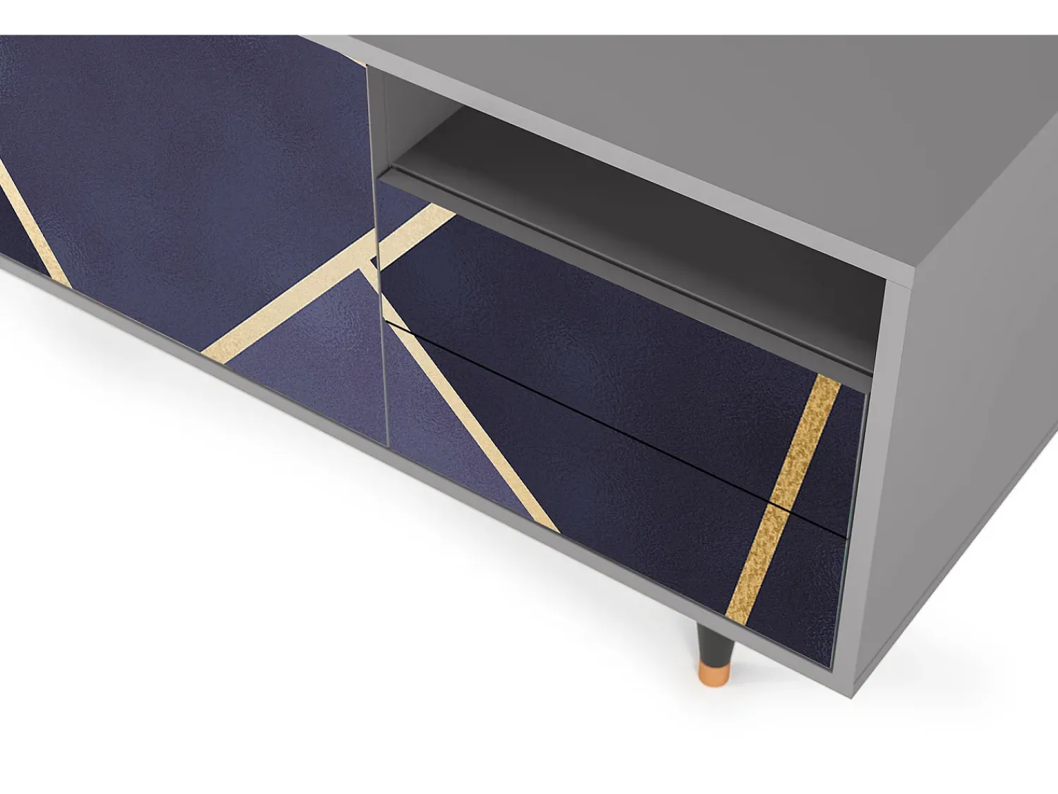 Mueble de TV - 125х56х41 cm - T7 - The Amethyst, Cinza^ Móvel De Tv