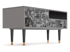 Móvel De Tv* Mueble de TV - 115х59х48 cm - T3 - The Festival of Saint, Cinza Cinzento