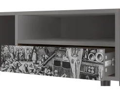 Móvel De Tv* Mueble de TV - 115х59х48 cm - T3 - The Festival of Saint, Cinza Cinzento