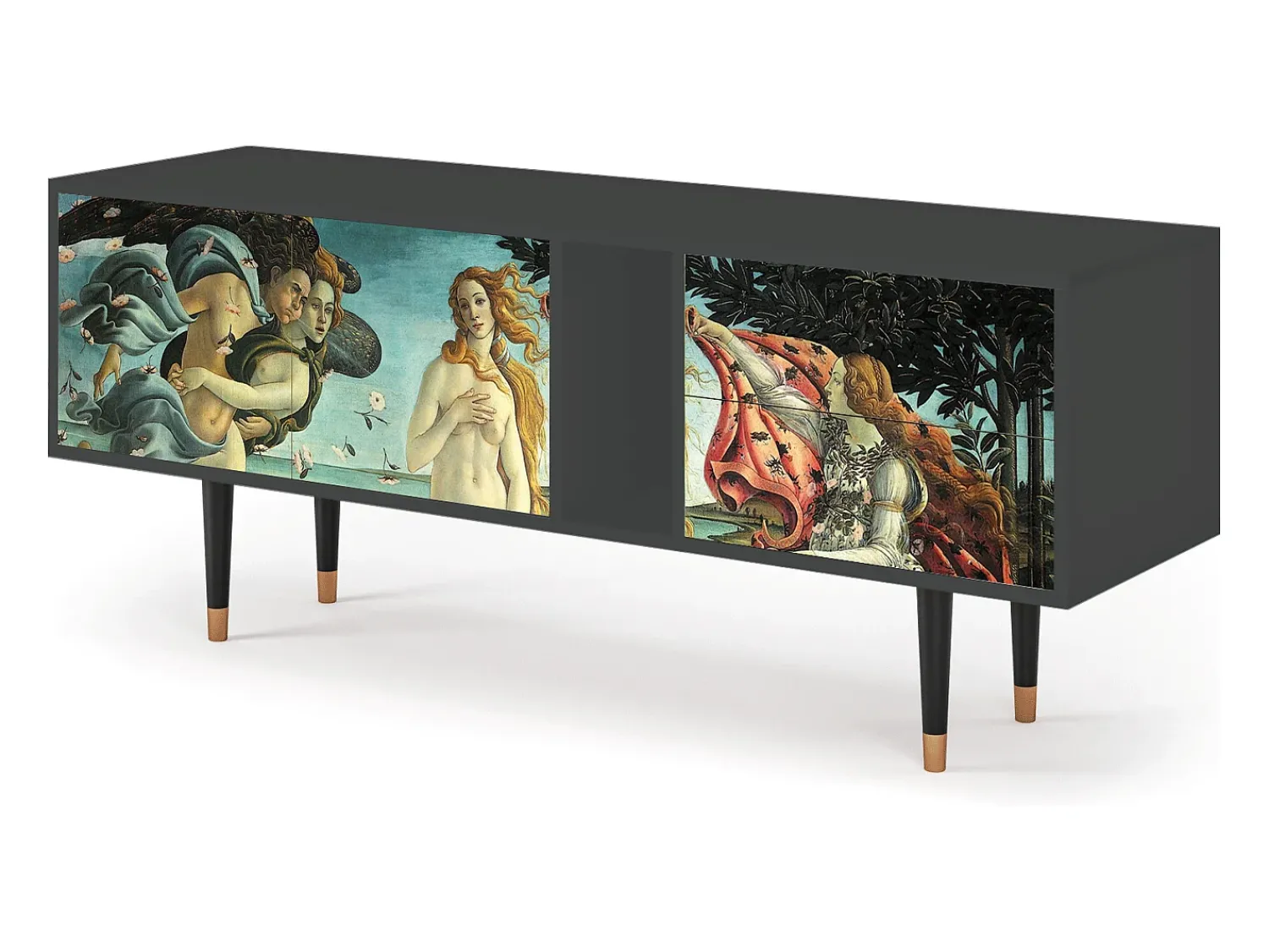 Móvel De Tv| Mueble de TV - 170х69х48 cm - T1 - The Birth of Venus, Antracite Cinza antracite