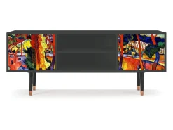 Móvel De Tv| Mueble de TV - 170х69х48 cm - T2 - The Turning Road, Antracite Cinza antracite