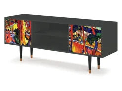 Móvel De Tv| Mueble de TV - 170х69х48 cm - T2 - The Turning Road, Antracite Cinza antracite