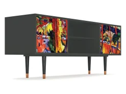 Móvel De Tv| Mueble de TV - 170х69х48 cm - T2 - The Turning Road, Antracite Cinza antracite