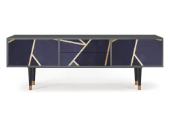 Móvel De Tv| Mueble de TV - 170х59х48 cm - T4 - The Amethyst, Antracite Cinza antracite
