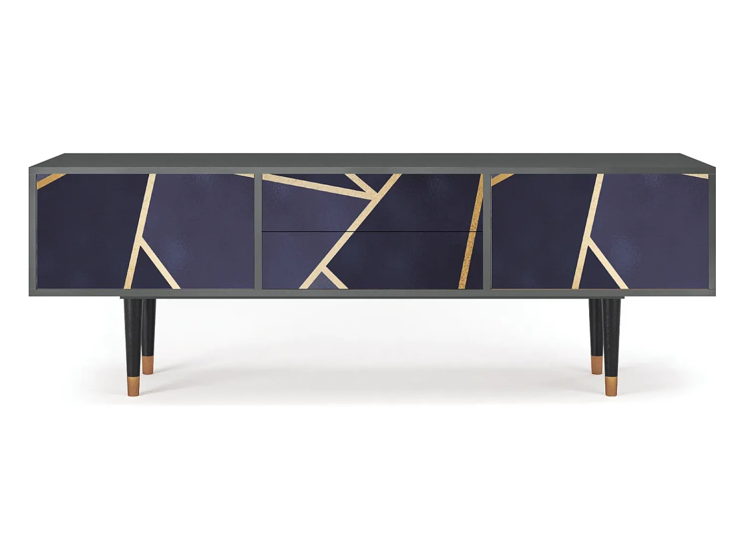 Móvel De Tv| Mueble de TV - 170х59х48 cm - T4 - The Amethyst, Antracite Cinza antracite