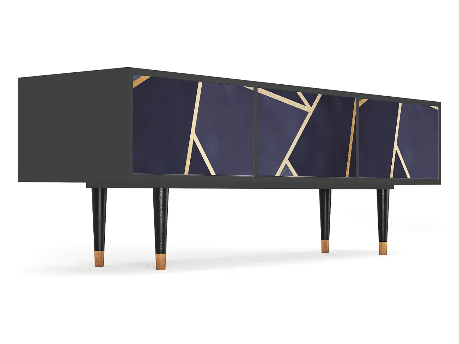 Móvel De Tv| Mueble de TV - 170х59х48 cm - T4 - The Amethyst, Antracite Cinza antracite