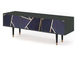 Móvel De Tv| Mueble de TV - 170х59х48 cm - T4 - The Amethyst, Antracite Cinza antracite