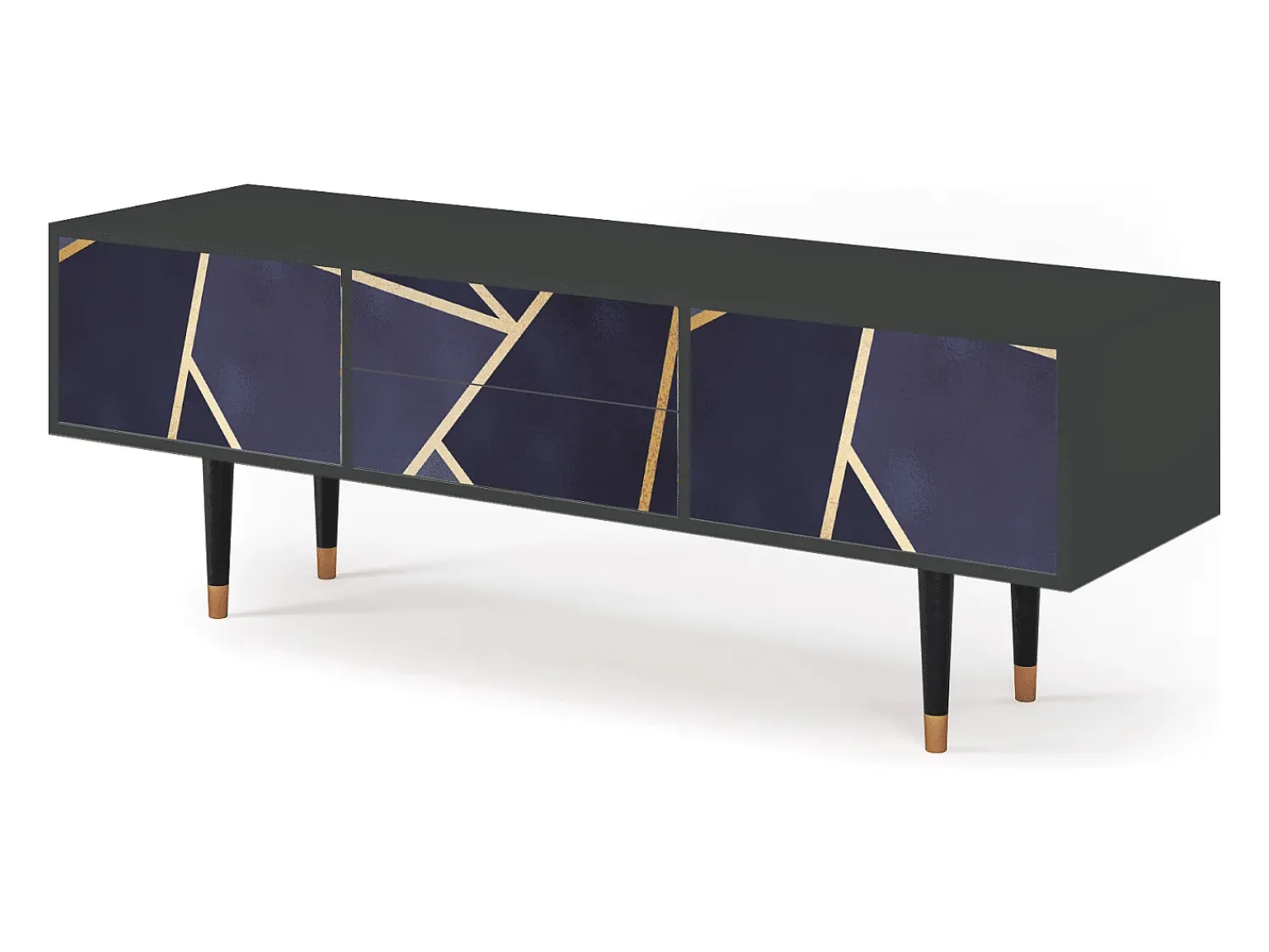 Móvel De Tv| Mueble de TV - 170х59х48 cm - T4 - The Amethyst, Antracite Cinza antracite