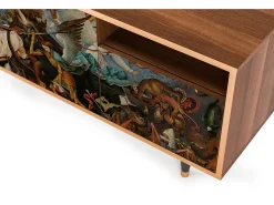 Móvel De Tv| Mueble de TV - 125х56х41 cm - T7 - The Fall, Nogueira Castanho