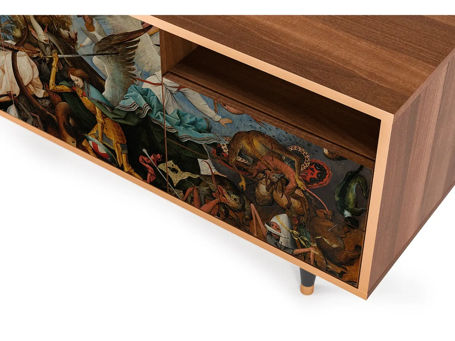Móvel De Tv| Mueble de TV - 125х56х41 cm - T7 - The Fall, Nogueira Castanho