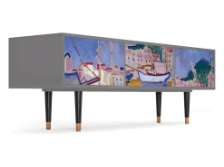 Mueble de TV - 170х59х48 cm - T4 - The Port of Collioure , Cinza^ Móvel De Tv