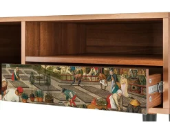 Móvel De Tv* Mueble de TV - 115х59х48 cm - T3 - The Younger - Spring, Nogueira Castanho