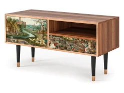 Móvel De Tv* Mueble de TV - 115х59х48 cm - T3 - The Younger - Spring, Nogueira Castanho