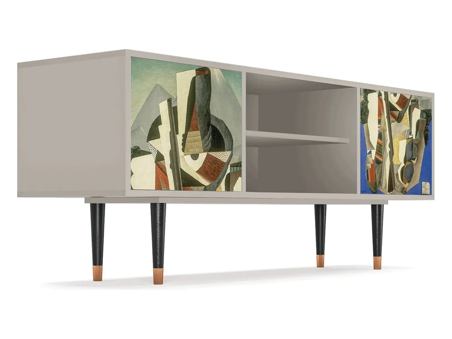 Mueble de TV - 170х69х48 cm - T2 - The Cubist Paintings , Areia^ Móvel De Tv