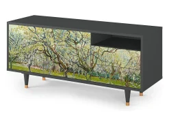 Mueble de TV - 125х56х41 cm - T7 - The Branco Orchard, Antracite Cinza antracite