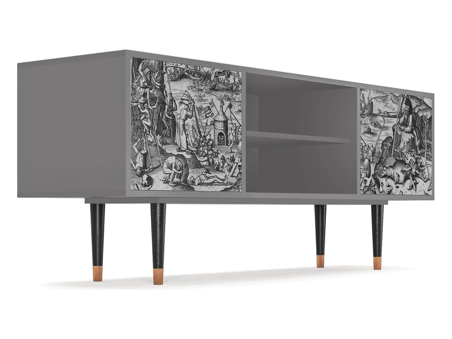 Mueble de TV - 170х69х48 cm - T2 - The Temptation, Cinza^ Móvel De Tv