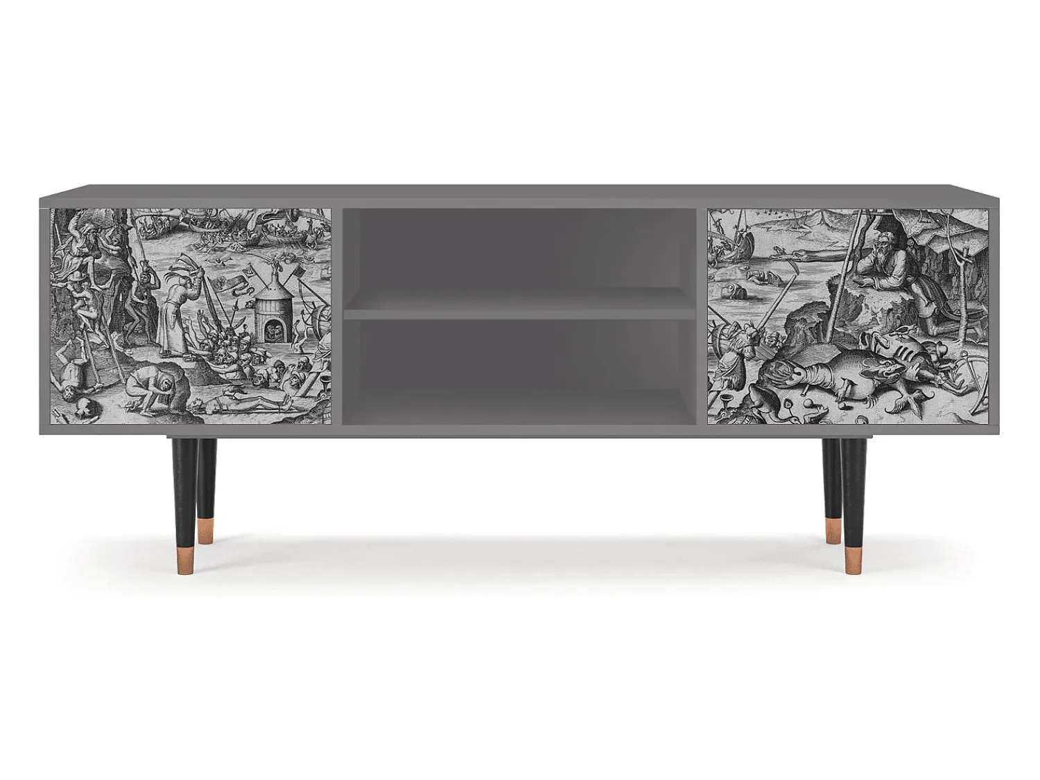 Mueble de TV - 170х69х48 cm - T2 - The Temptation, Cinza^ Móvel De Tv