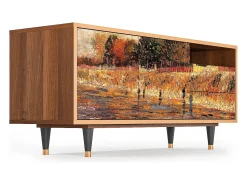 Mueble de TV - 125х56х41 cm - T7 - The Banks, Nogueira^ Móvel De Tv