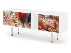 Móvel De Tv* Mueble de TV - 170х69х48 cm - T1 - The City Rises, Branco Bege