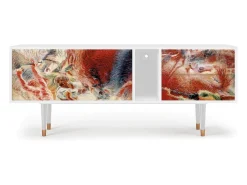 Móvel De Tv* Mueble de TV - 170х69х48 cm - T1 - The City Rises, Branco Bege