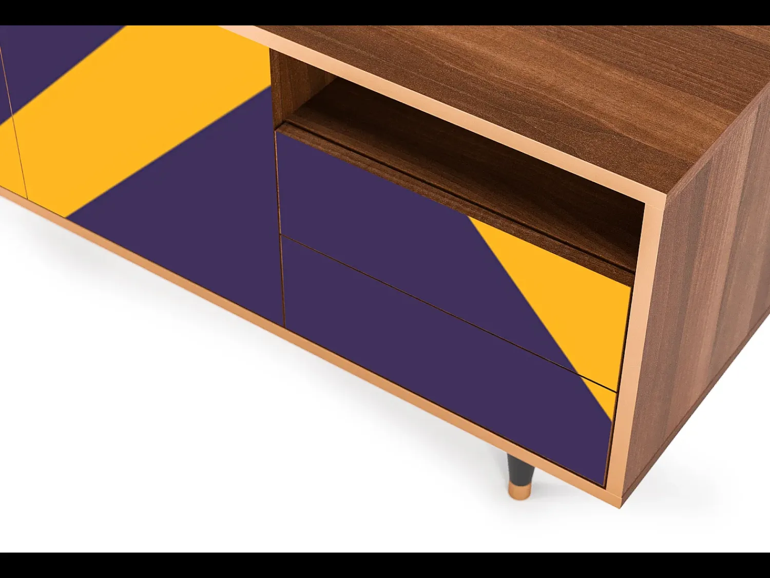 Móvel De Tv* Mueble de TV - 125х56х41 cm - T7 - The Brightest Way, Nogueira Castanho