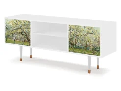 Móvel De Tv| Mueble de TV - 170х69х48 cm - T2 - The Branco Orchard, Branco Bege
