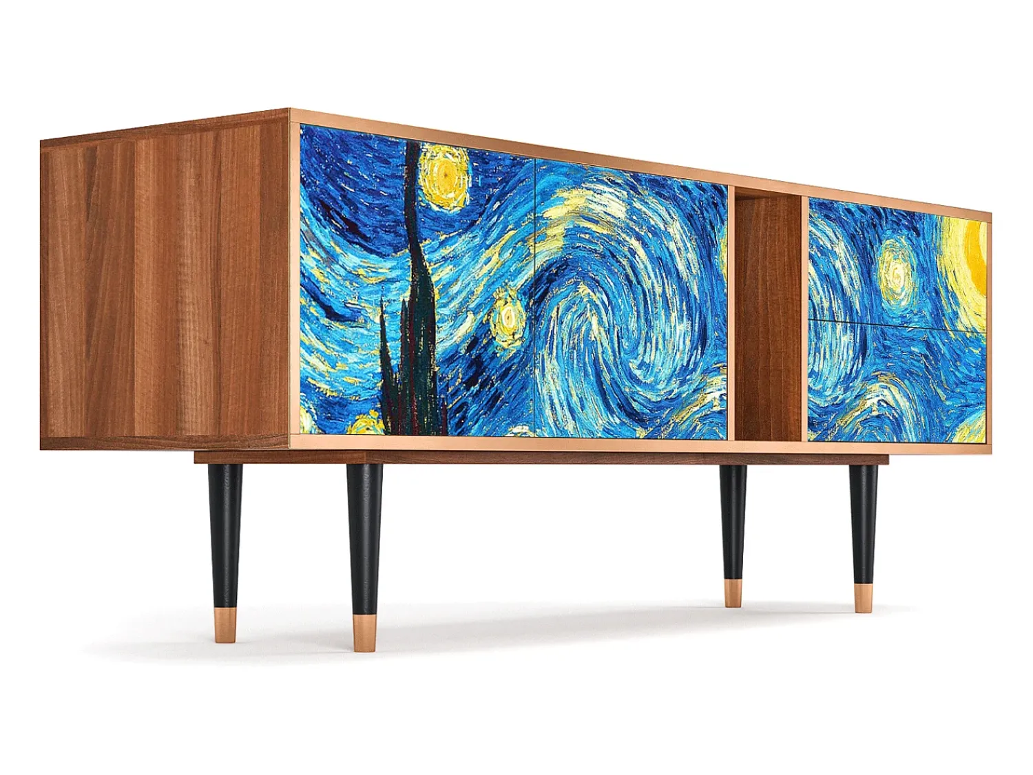 Mueble de TV - 170х69х48 cm - T1 - The Starry Night , Nogueira^ Móvel De Tv