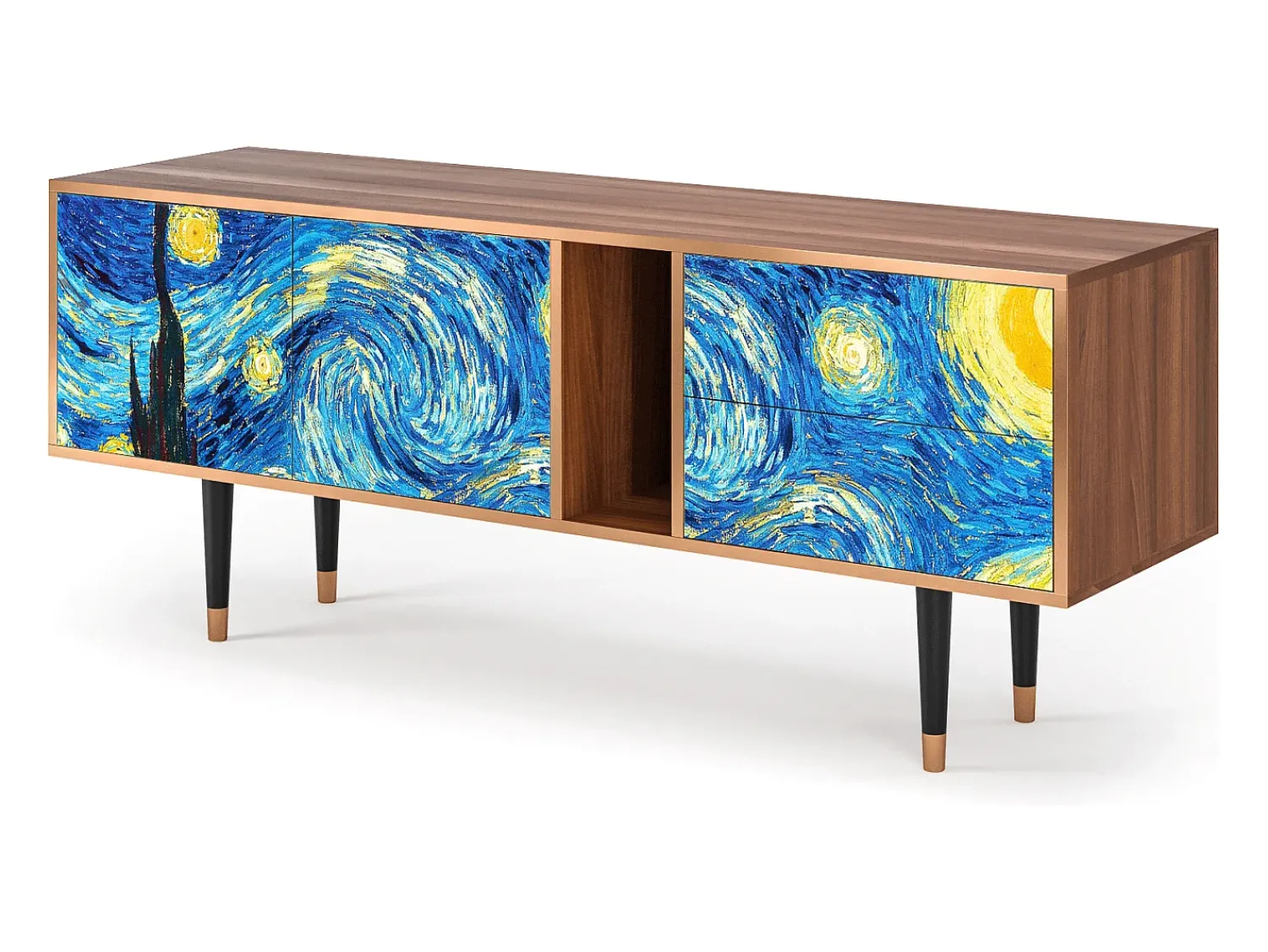 Mueble de TV - 170х69х48 cm - T1 - The Starry Night , Nogueira^ Móvel De Tv