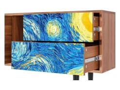 Mueble de TV - 170х69х48 cm - T1 - The Starry Night , Nogueira^ Móvel De Tv