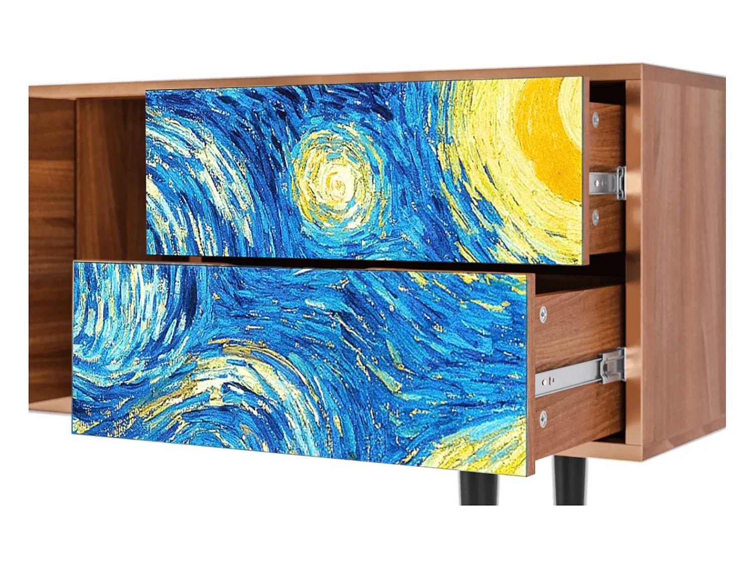 Mueble de TV - 170х69х48 cm - T1 - The Starry Night , Nogueira^ Móvel De Tv