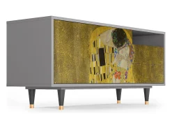 Hot Mueble de TV - 125х56х41 cm - T7 - The Kiss by Klimt , Cinza Cinzento