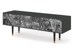 Outlet Mueble de TV - 170х59х48 cm - T4 - The Festival of Saint, Antracite Cinza antracite