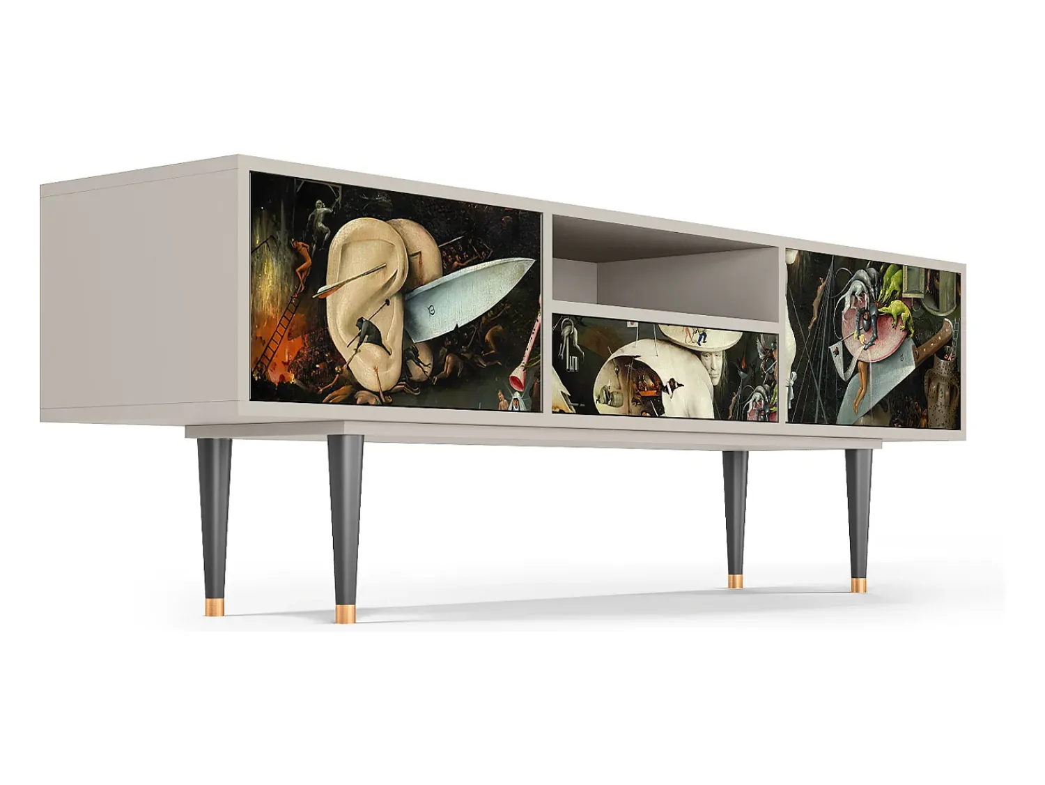 Móvel De Tv* Mueble de TV - 170х59х41 cm - T6 - The Garden 2, Areia Bege