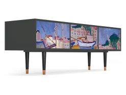 Discount Mueble de TV - 170х59х48 cm - T4 - The Port of Collioure , Antracite Cinza antracite