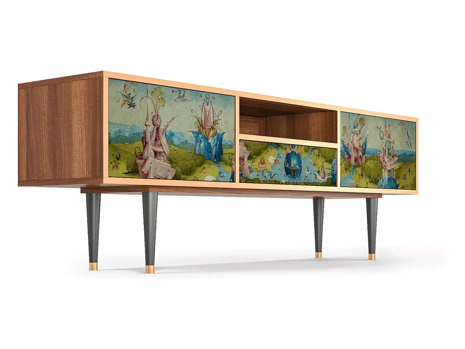 Outlet Mueble de TV - 170х59х41 cm - T6 - The Garden 2 by Bosch, Nogueira Castanho