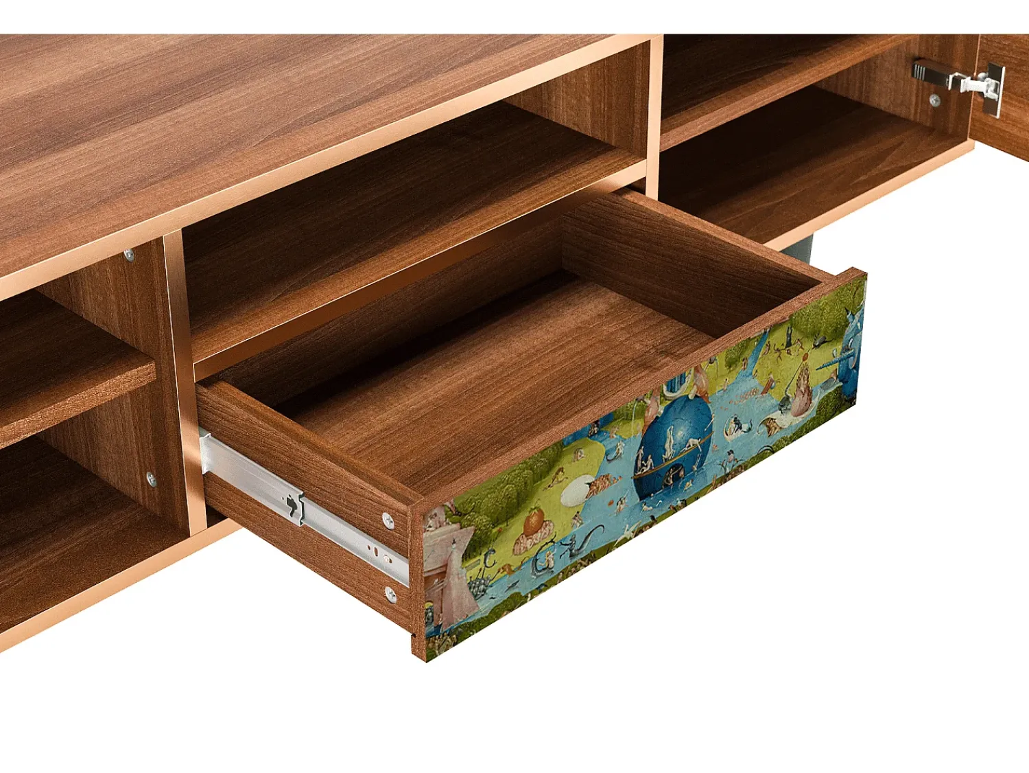 Outlet Mueble de TV - 170х59х41 cm - T6 - The Garden 2 by Bosch, Nogueira Castanho