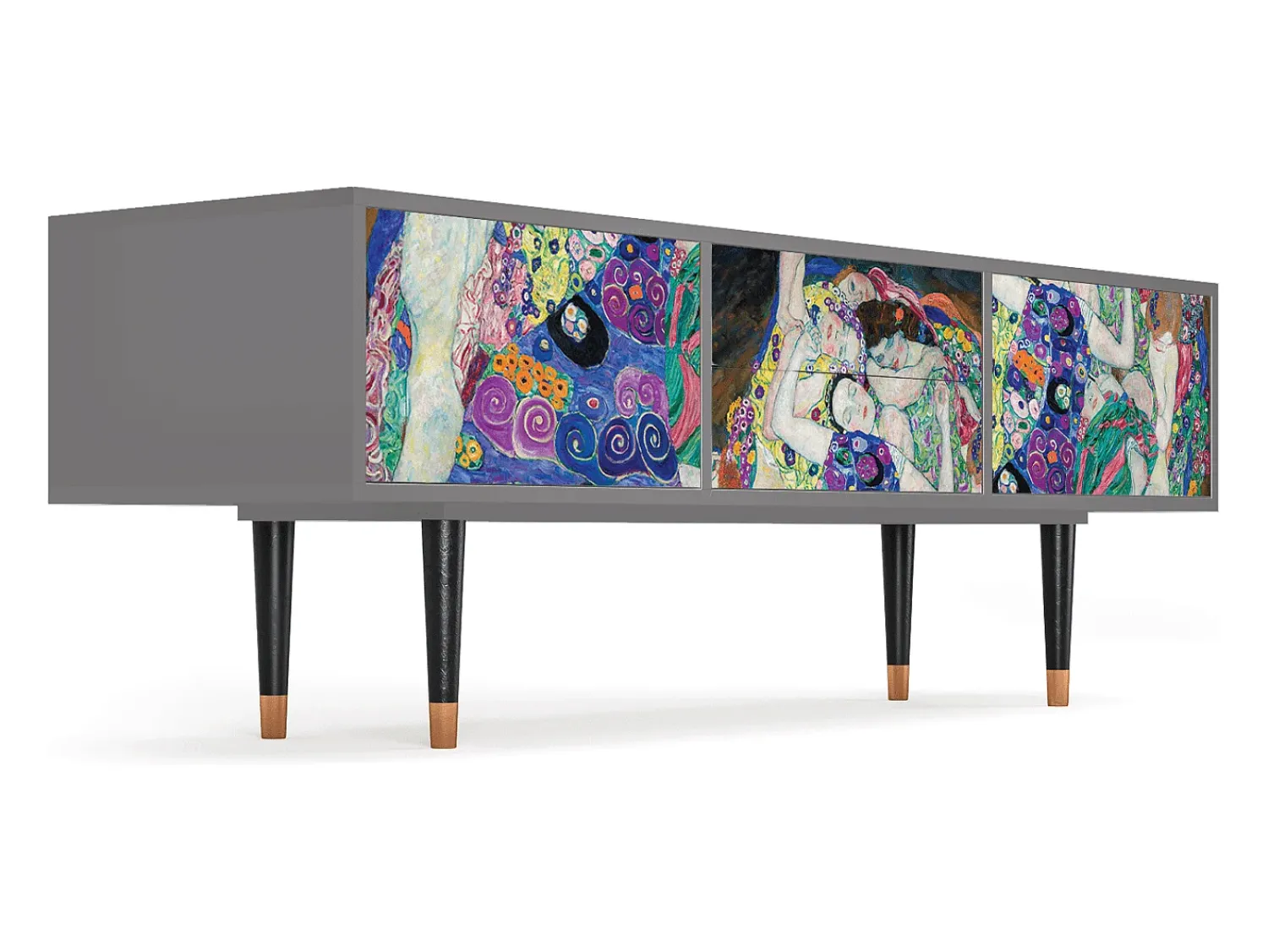Mueble de TV - 170х59х48 cm - T4 - The Maiden by Klimt, Cinza^ Móvel De Tv