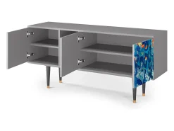 Outlet Mueble de TV - 150х69х41 cm - T5 - The Girl - James Jean, Cinza Cinzento