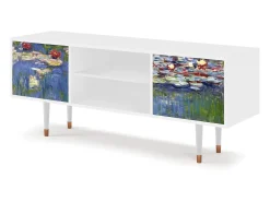 Móvel De Tv| Mueble de TV - 170х69х48 cm - T2 - The water lily pond , Branco Bege