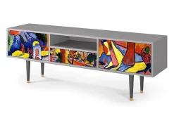 Best Mueble de TV - 170х59х41 cm - T6 - The Turning Road, Cinza Cinzento