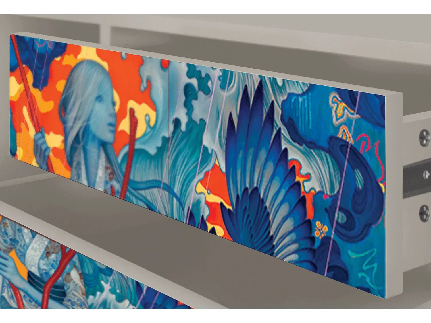 Mueble de TV - 170х59х48 cm - T4 - The Girl - James Jean, Areia^ Móvel De Tv