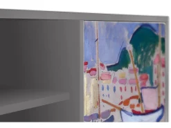 Mueble de TV - 170х69х48 cm - T2 - The Port of Collioure , Cinza^ Móvel De Tv