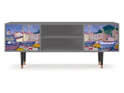 Mueble de TV - 170х69х48 cm - T2 - The Port of Collioure , Cinza^ Móvel De Tv