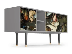 Móvel De Tv* Mueble de TV - 150х69х41 cm - T5 - The Garden 2, Cinza Cinzento