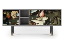 Móvel De Tv* Mueble de TV - 150х69х41 cm - T5 - The Garden 2, Cinza Cinzento